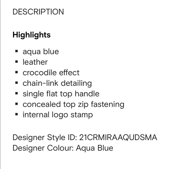 EUC BY FAR Aqua Blue Genuine Leather Mini Rachel Bag - Picture 14 of 16